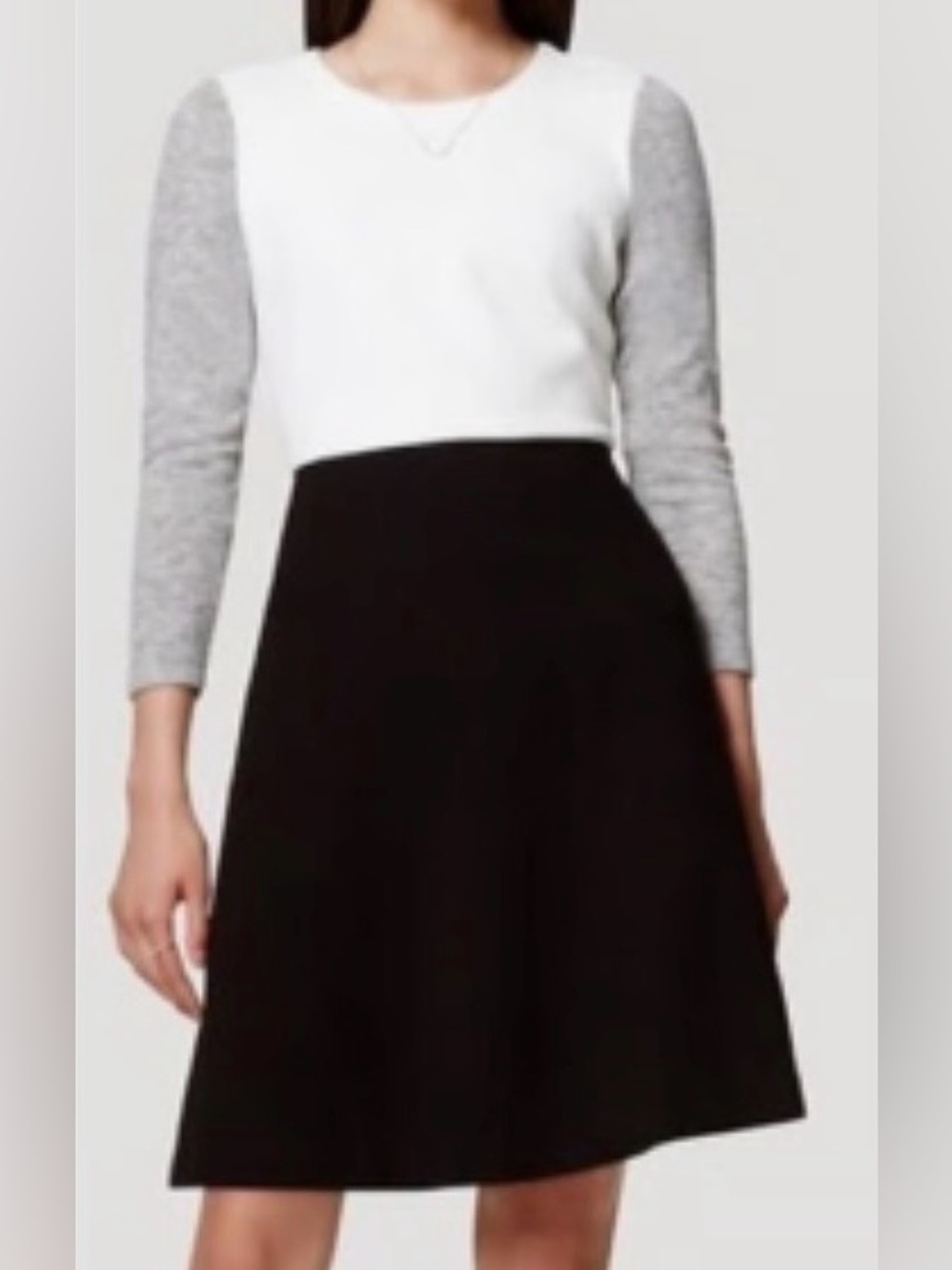 Ann Taylor Loft Colorblock Ponte Sweater Shift Dress, Size 8P